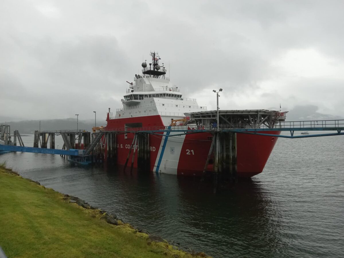 The U.S. Coast Guard cutter Storis berthed in Auke Bay on Saturday, Aug. 9, 2025. (Photos by Greg Knight)